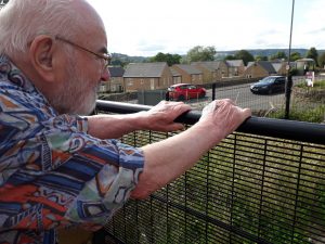 Looking out at the A6 an on to the Peak Railway, maybe we will see a train?